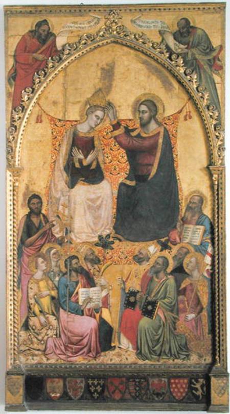 The Coronation of the Virgin with Saints and Prophets de Jacopo di Cione Orcagna