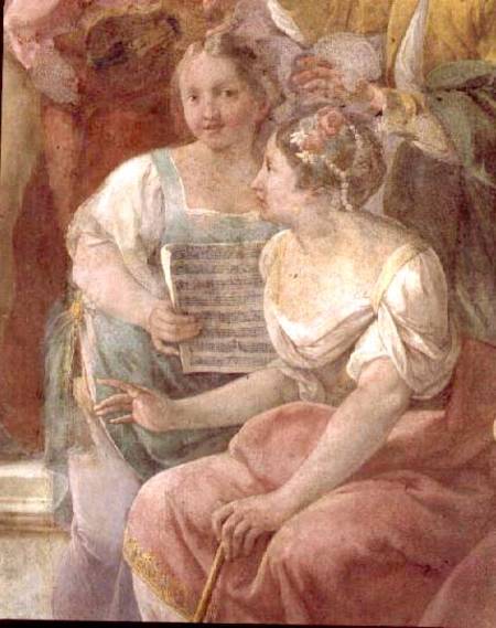 Music Room (fresco) (detail of 60259) de Jacopo Guarana