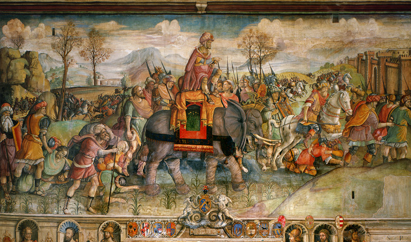 Hannibal Crossing the Alps (fresco) de Jacopo Ripanda