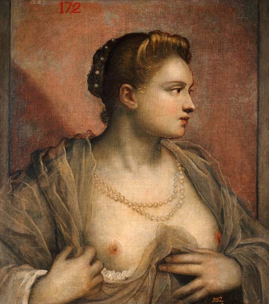 Tintoretto / Woman with Uncovered Breast de Jacopo Robusti Tintoretto