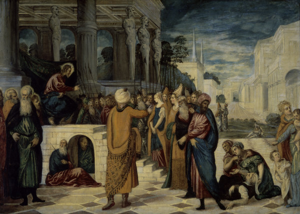 Tintoretto / Christ and the Adultress de Jacopo Robusti Tintoretto