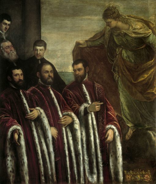 Tintoretto / Treasurers & St.Justina de Jacopo Robusti Tintoretto