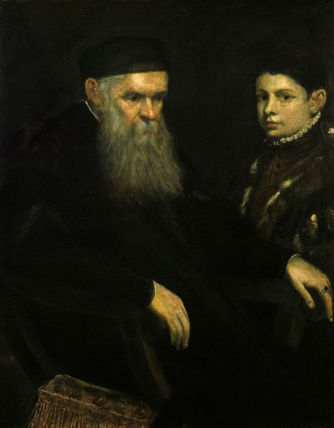 Tintoretto, Alter Mann und Knabe de Jacopo Robusti Tintoretto