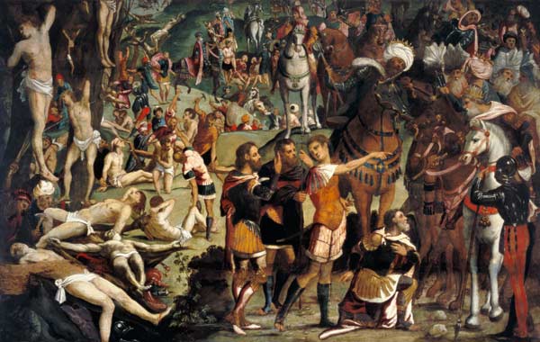 Tintoretto / Martyrdom of Ten Thousand de Jacopo Robusti Tintoretto