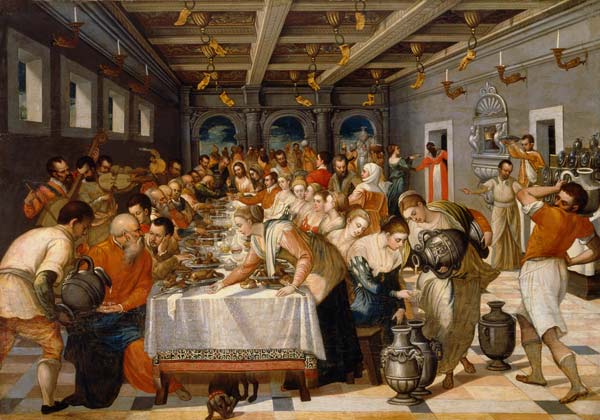 Wedding at Canaan / Ptg.aft.Tintoretto de Jacopo Robusti Tintoretto