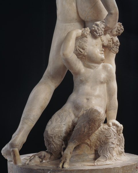 Bacchus, detail of bottom half, sculpture de Jacopo Sansovino