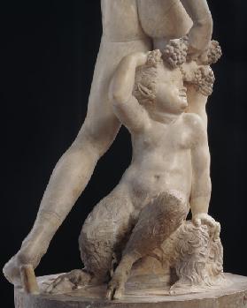 Bacchus, detail of bottom half, sculpture