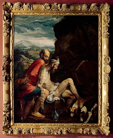 The Good Samaritan, c.1550-70 de Jacopo (Jacopo da Ponte) Bassano