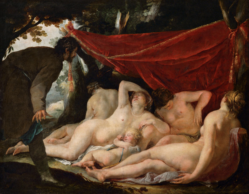 Venus and the Graces Surprised by a Mortal de Jacques Blanchard
