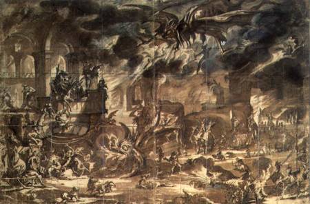 The Temptation of St. Anthony, 1630s (black chalk, pen and ink, brown de Jacques Callot