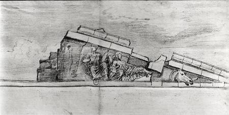 Study of the frieze from the west pediment of the Parthenon de Jacques Carrey