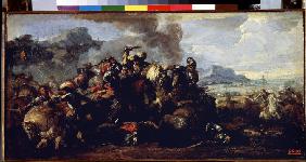 Combat between French and Spanish cavalries