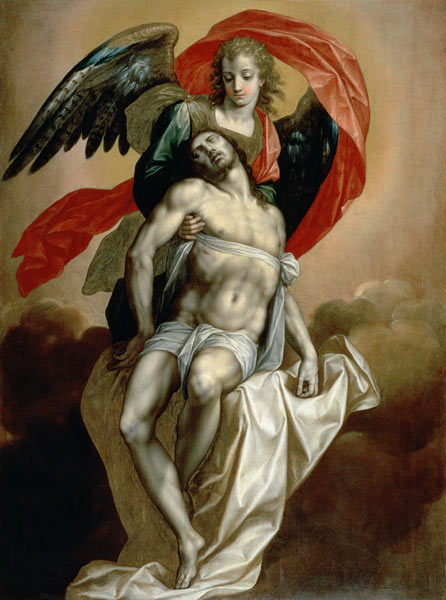 The Dead Christ Supported by an Angel de Jacques de Backer