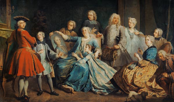 Madame Mercier (1683-1750) Surrounded by her Family de Jacques Dumont