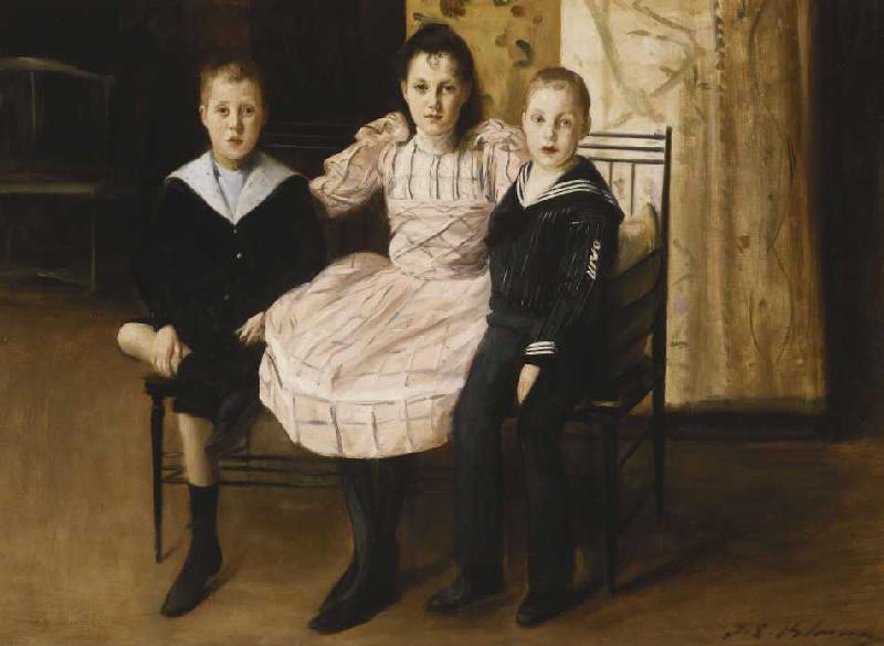 Henry Bernstein mit seinen Geschwistern de Jacques-Emile Blanche