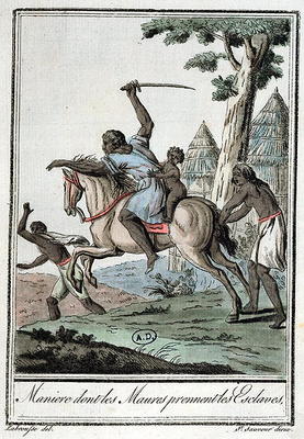 How the Moors capture their slaves, from 'Encyclopedie des Voyages', 1796 (coloured engraving) de Jacques Grasset de Saint-Sauveur