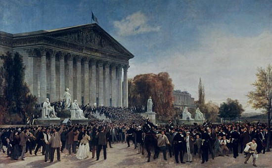 The Palais du Corps Legislatif after the Last Sitting on 4th September 1870 de Jacques Guiaud