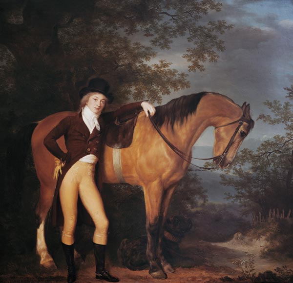 Self-portrait with horse. de Jacques-Laurent Agasse