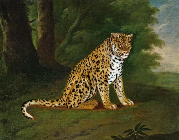 A Leopard in a landscape de Jacques-Laurent Agasse