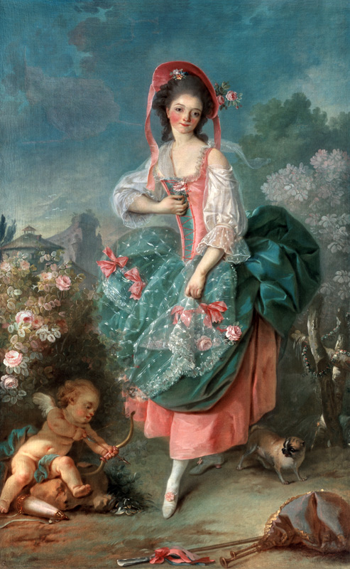 Ballerina Marie-Madeleine Guimard (1743-1816) as Terpsichore de Jacques Louis David