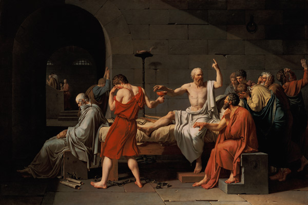 La muerte de Sócrates de Jacques Louis David