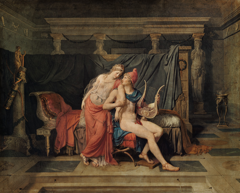 The love of Paris and Helena. de Jacques Louis David