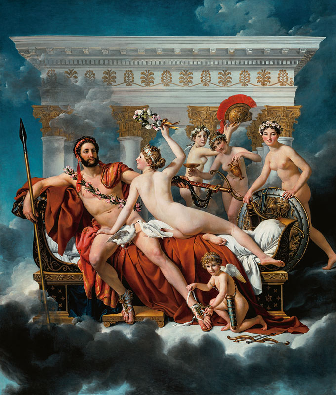 Mars es desarmado por Venus y las gracias de Jacques Louis David