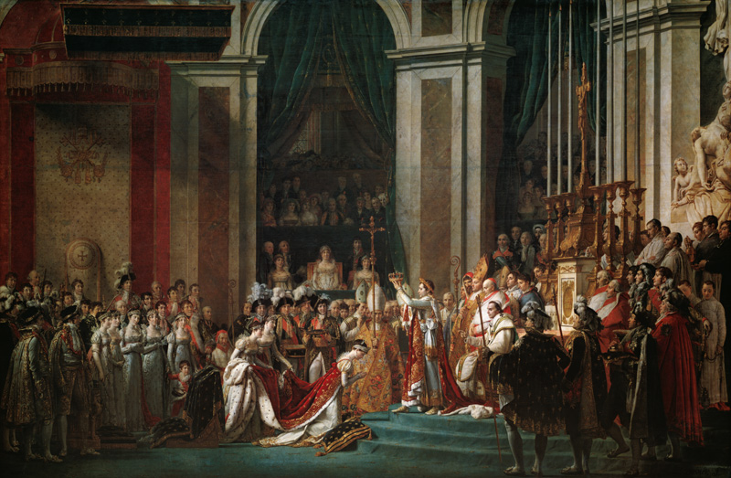 La Emperadora Josefina corona a Napoleón de Jacques Louis David