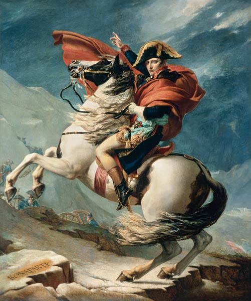 Napoleon Crossing the Alps on 20th May 1800 de Jacques Louis David