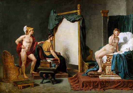 Apelles Painting Campaspe in the Presence of Alexander the Great (356-323 BC) de Jacques Louis David