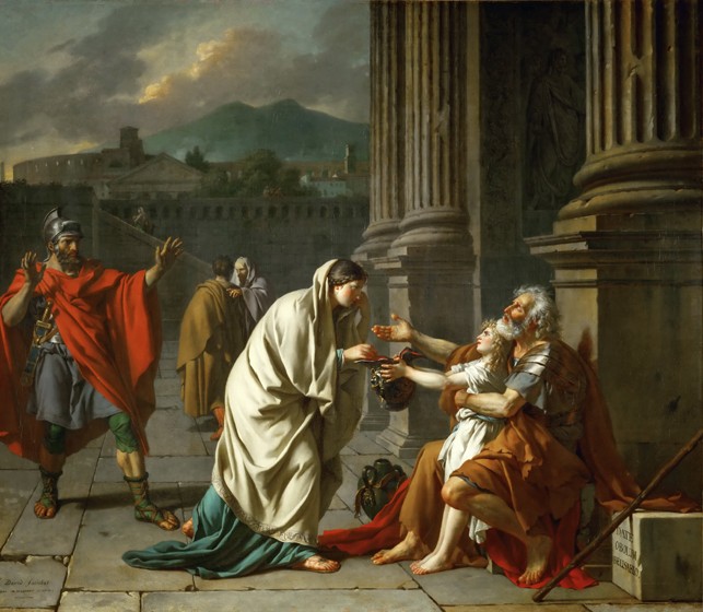 Belisarius Begging for Alms de Jacques Louis David