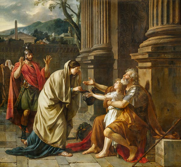 Belisarius Begging for Alms de Jacques Louis David