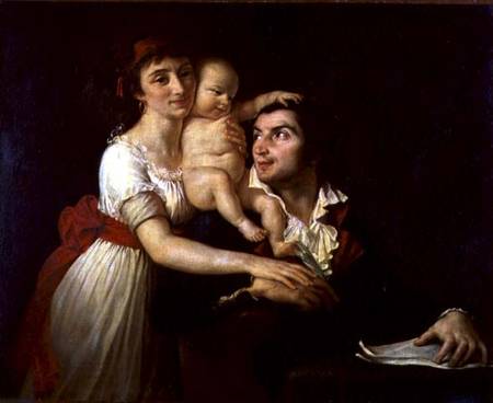 Camille Desmoulins (1760-94) his wife Lucile (1771-94) and their son Horace-Camille (1792-1825) de Jacques Louis David