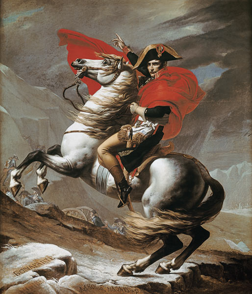 Napoleón en el cruce de los Alpes de Jacques Louis David