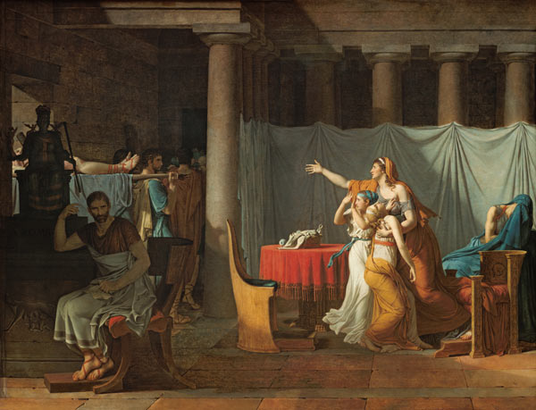 Lictors Bearing to Brutus the Bodies of his Sons de Jacques Louis David