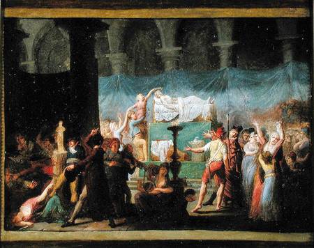 The Funeral of Marat in the Ancient Church of Cordeliers de Jacques Louis David