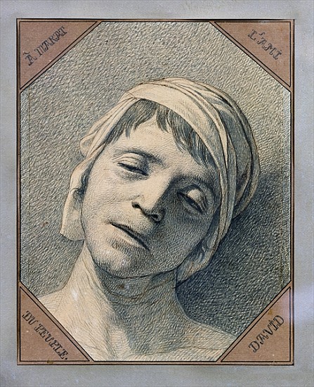 Head of Marat de Jacques Louis David