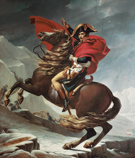 Napoleon Crossing the Alps de Jacques Louis David