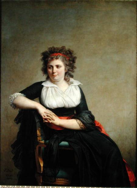 The Marquise d'Orvilliers (1772-1862) (nee Jeanne-Robertine Rilliet) Seated de Jacques Louis David