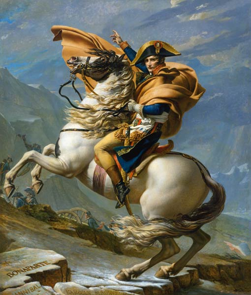 Napoleón en los Alpes de Jacques Louis David