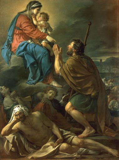 Saint Roch intercedant la Vierge pour la guerison des pestiferies de Jacques Louis David