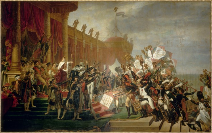 The Army takes an Oath to the Emperor after the Distribution of Eagles, 5 December 1804 de Jacques Louis David