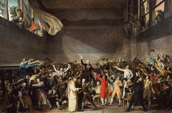 The Tennis Court Oath, 20th June 1789 de Jacques Louis David