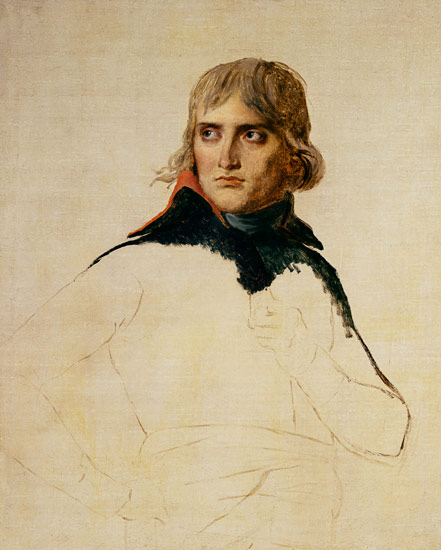 Unfinished portrait of General Bonaparte (1769-1821) de Jacques Louis David