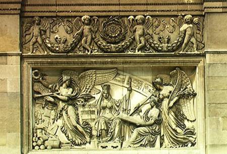 Relief depicting an allegory of the signing of the Treaty of Presburg de Jacques Philippe Lesueur