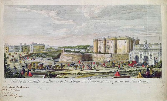 View of the Bastille and the Porte Saint-Antoine de Jacques Rigaud