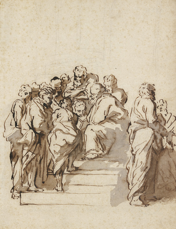 Sokrates im Kreise seiner Schüler de Jacques van Schuppen