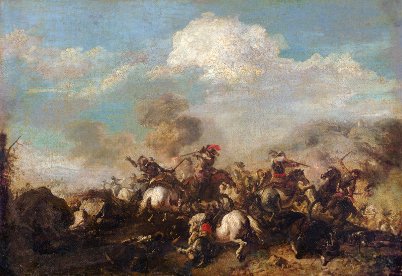 Combat of the Cavalry de Jacques (Le Bourguignon) Courtois