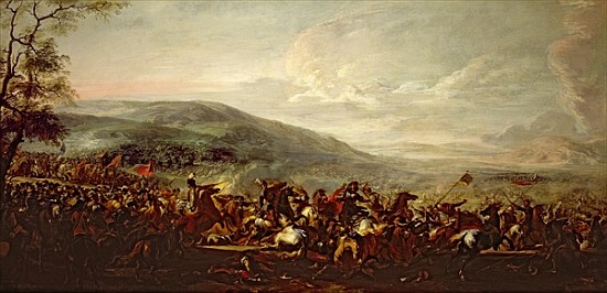 Battle between the Hungarians and Turkish de Jacques (Le Bourguignon) Courtois