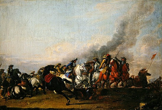 Collision of the Cavalry de Jacques (Le Bourguignon) Courtois